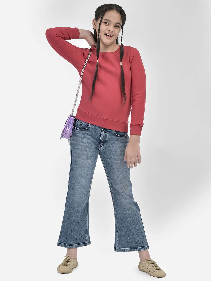 placement print round neck sweatshirt - 20295925 -  Standard Image - 5