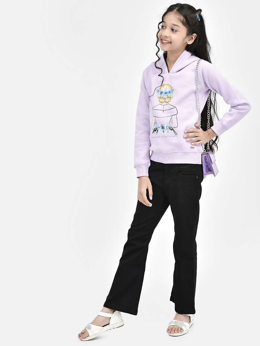 front print hood neck sweatshirt - 20295930 -  Standard Image - 5