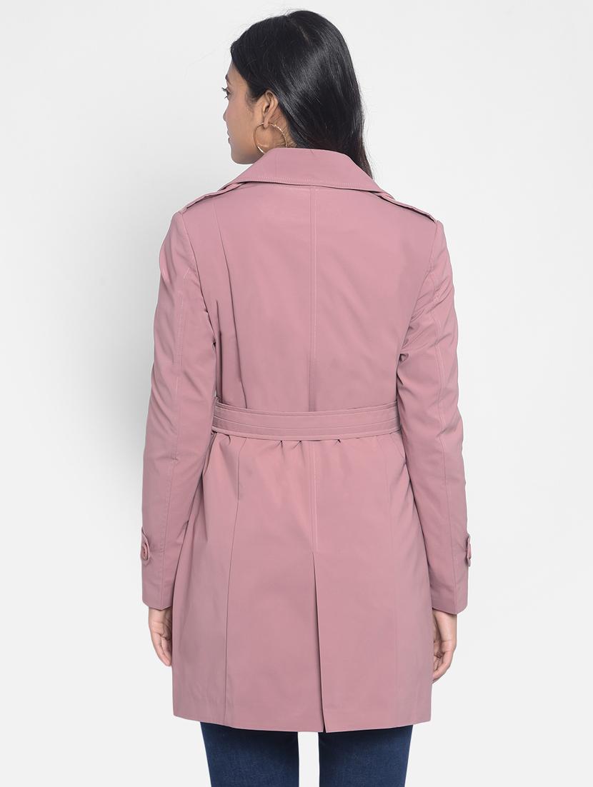 women pink polyester casual blazer - 20295952 - Standard Image - 3