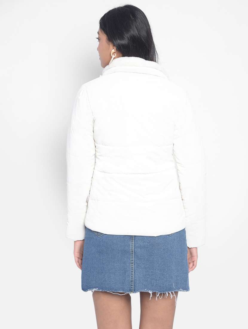 women solid long sleeve quilted jacket  - 20295963 -  Standard Image - 3