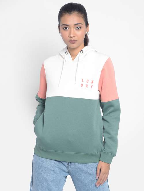 women's color block sweatshirt - 20296130 -  Standard Image - 0