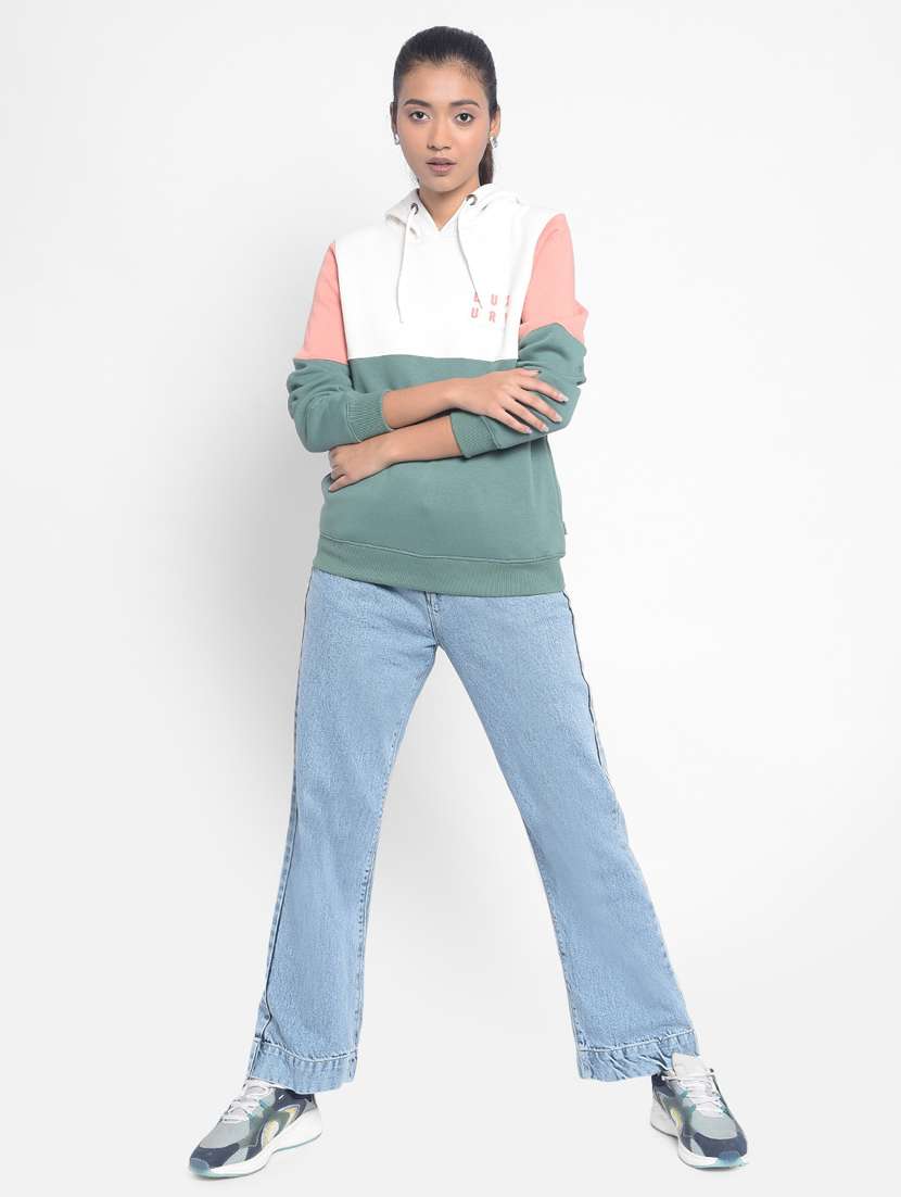 women's color block sweatshirt - 20296130 -  Standard Image - 5