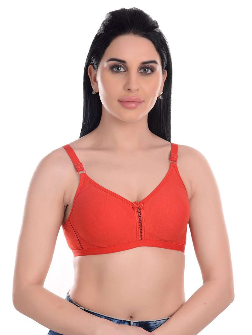 orange cotton blend regular bra - 20296342 - Zoom Image - 0