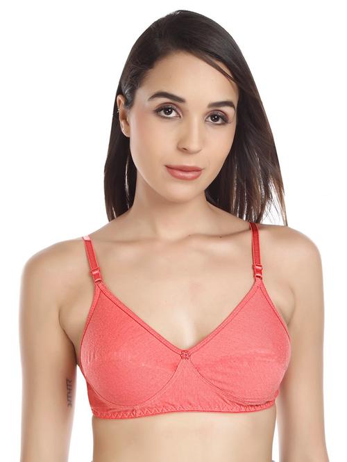 orange cotton blend regular bra - 20296346 - Standard Image - 0