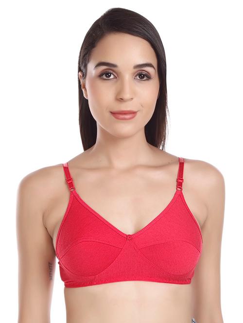 pink cotton blend regular bra - 20296366 - Standard Image - 0