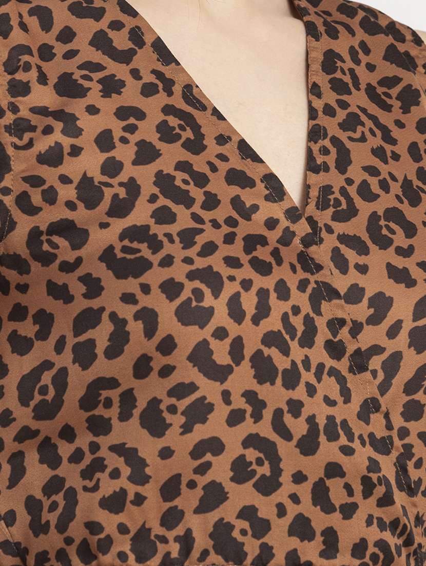 women's wrap printed dress - 20296486 -  Standard Image - 3