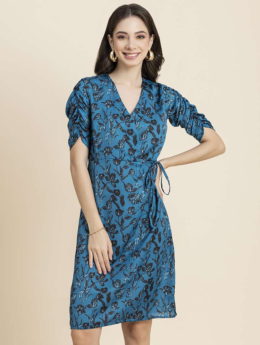women's wrap floral dress