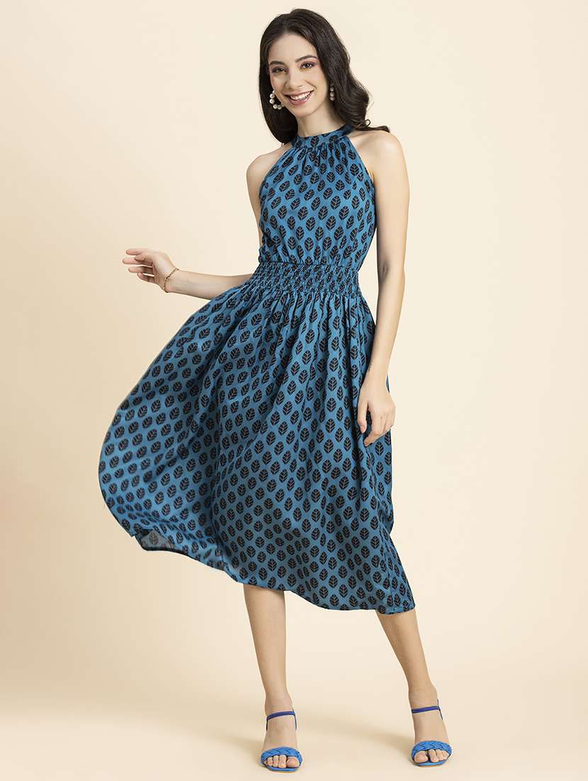 women's fit & flare leheriya dress