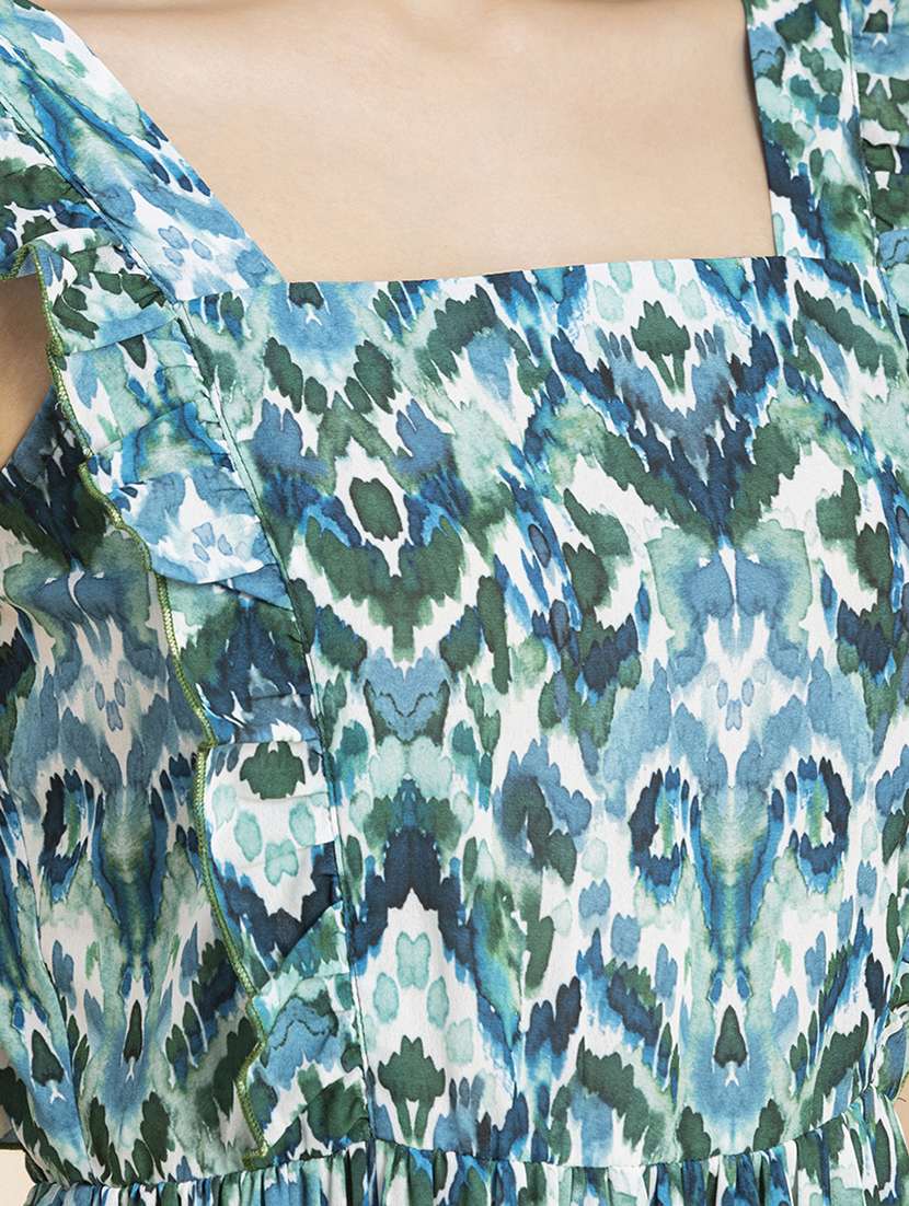 women's ikat print fit & flare dress - 20296521 - Standard Image - 3