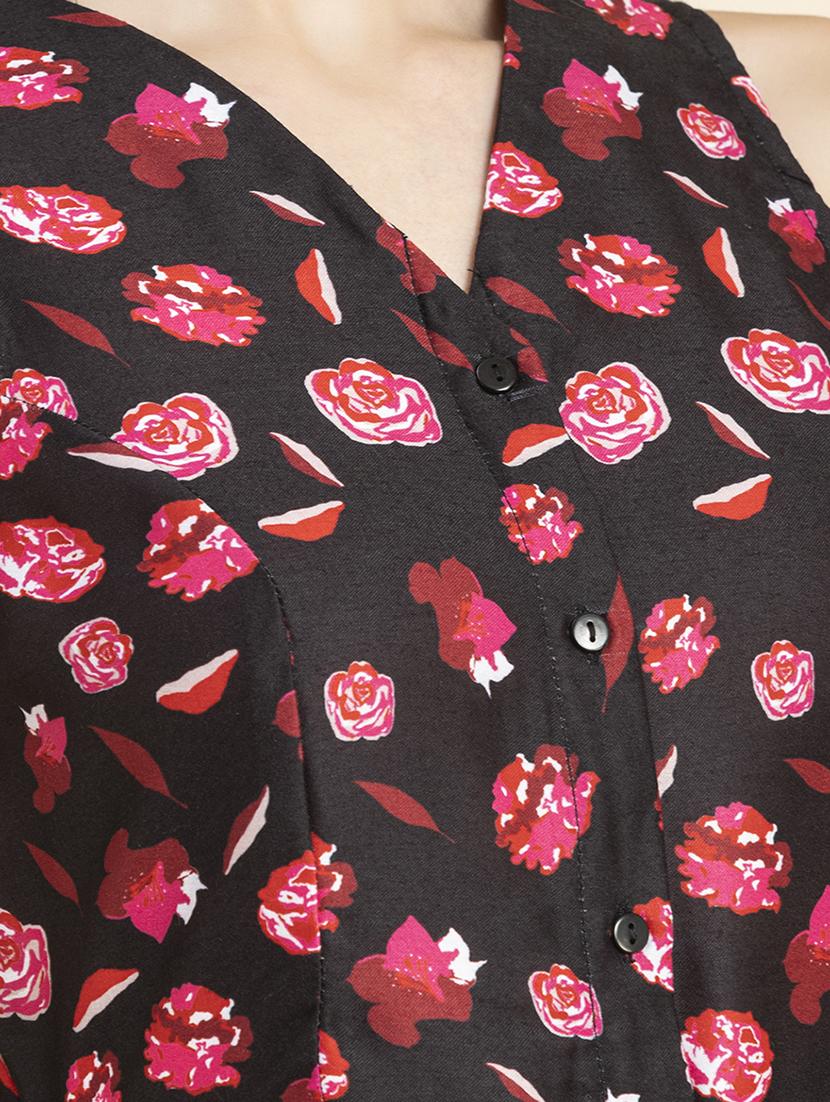 women's fit & flare floral dress - 20296528 - Standard Image - 3