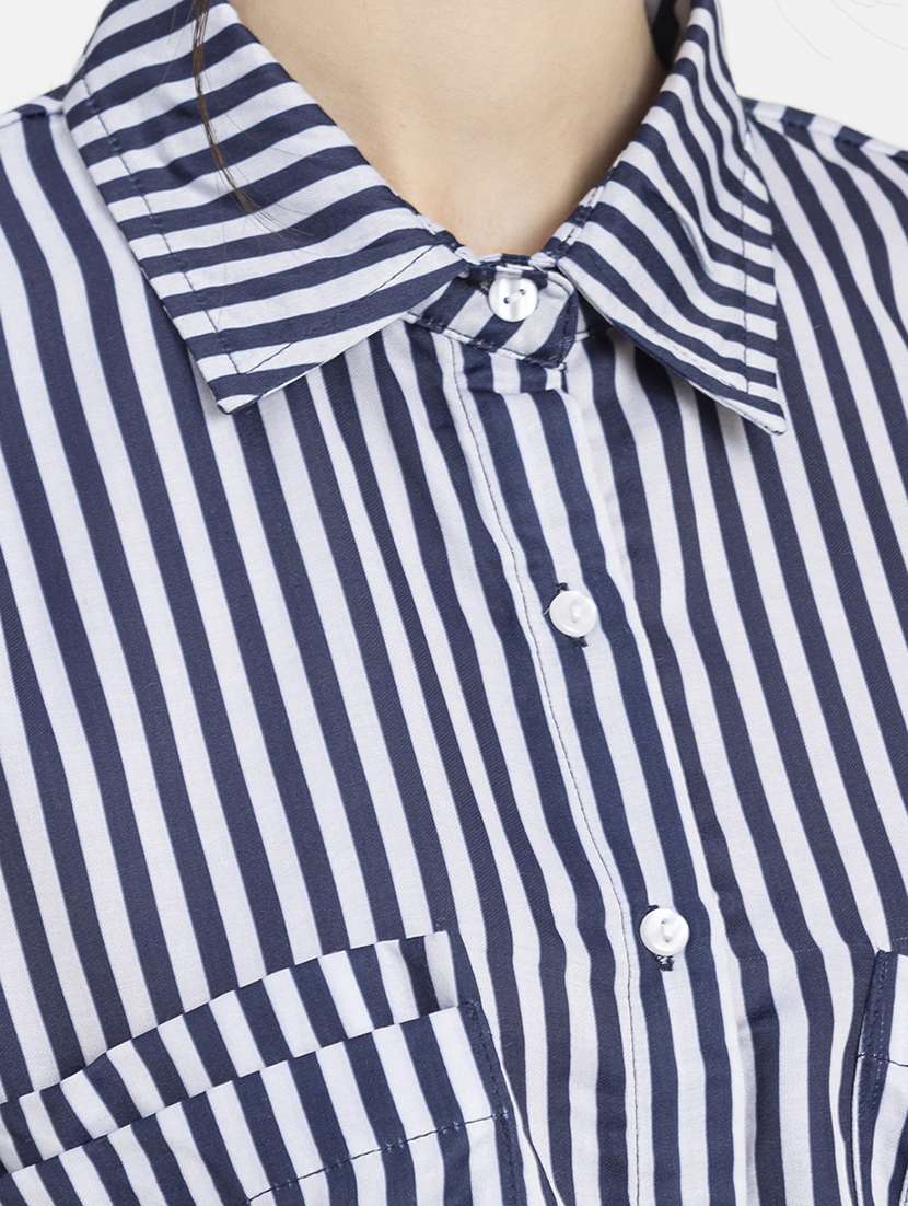 women's high-low collared top - 20296761 -  Standard Image - 3