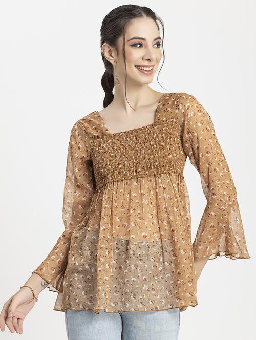 women's peplum square neck top - 20296765 -  Standard Image - 0