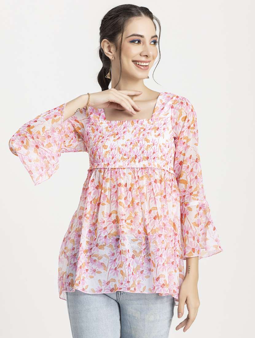 women's peplum square neck top