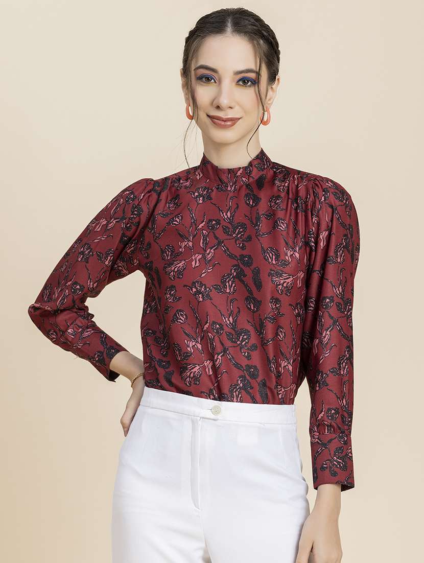 women's straight high neck top - 20296771 - Zoom Image - 0