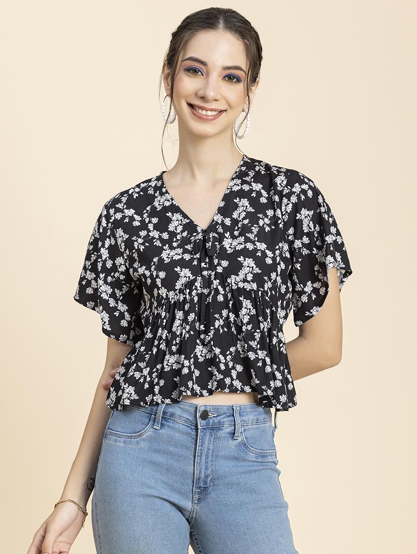 women's peplum v neck top