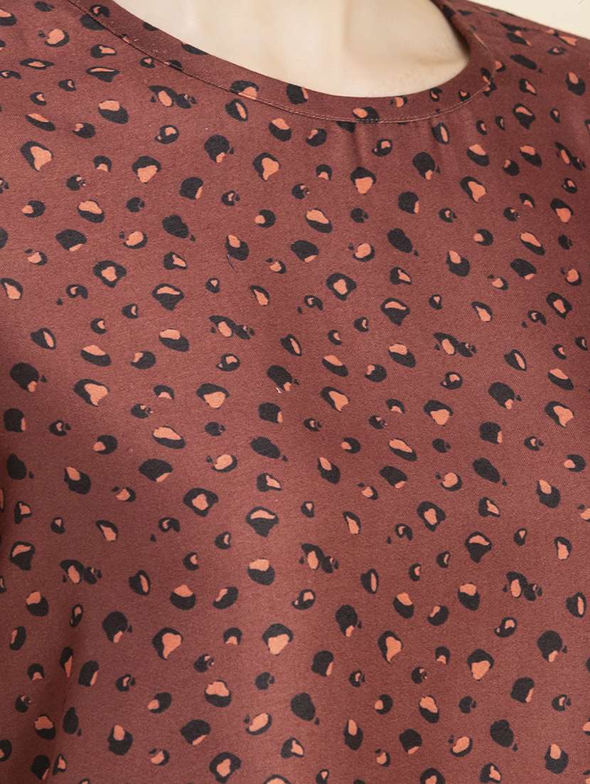 women's straight round neck top - 20296792 -  Standard Image - 3