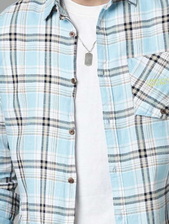 mens checks casual shirt - 20298122 -  Standard Image - 3