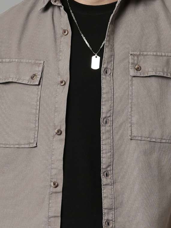 mens solid casual shirt - 20298139 -  Standard Image - 3