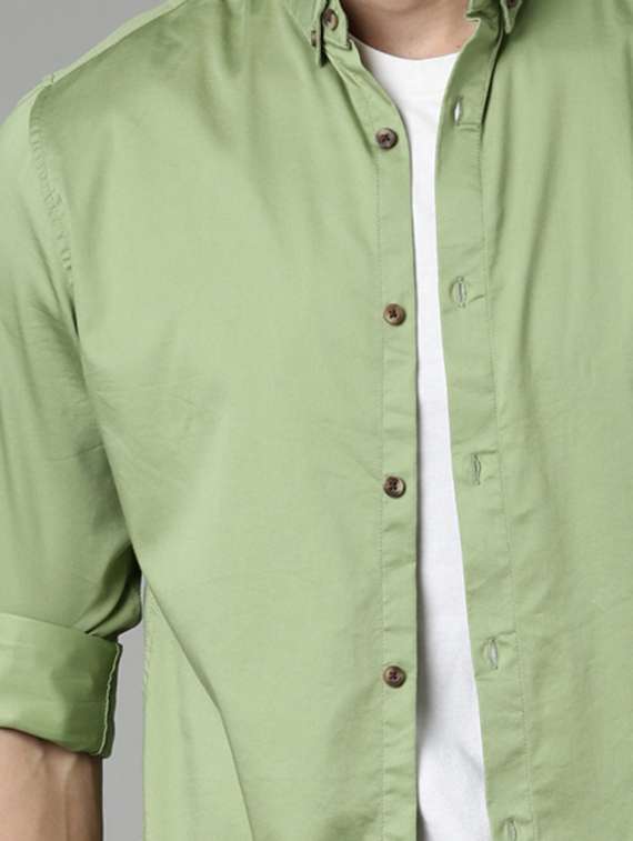 mens solid casual shirt - 20298151 - Standard Image - 3