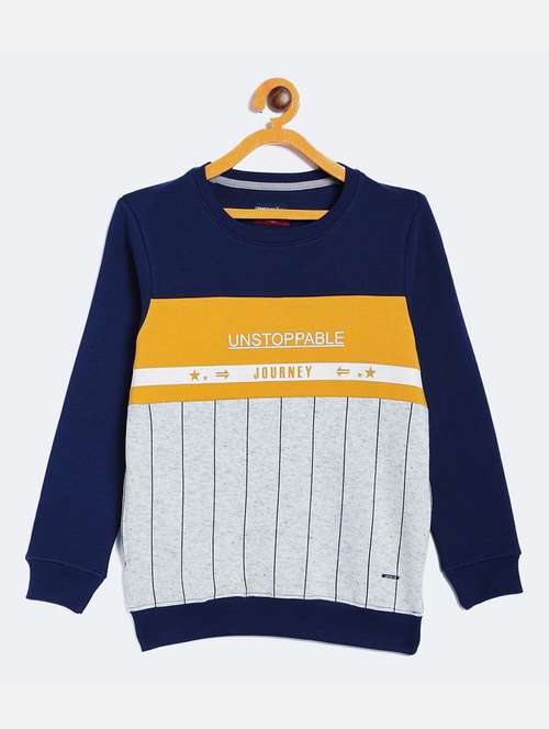 multi colored color block sweatshirt - 20298270 -  Standard Image - 0