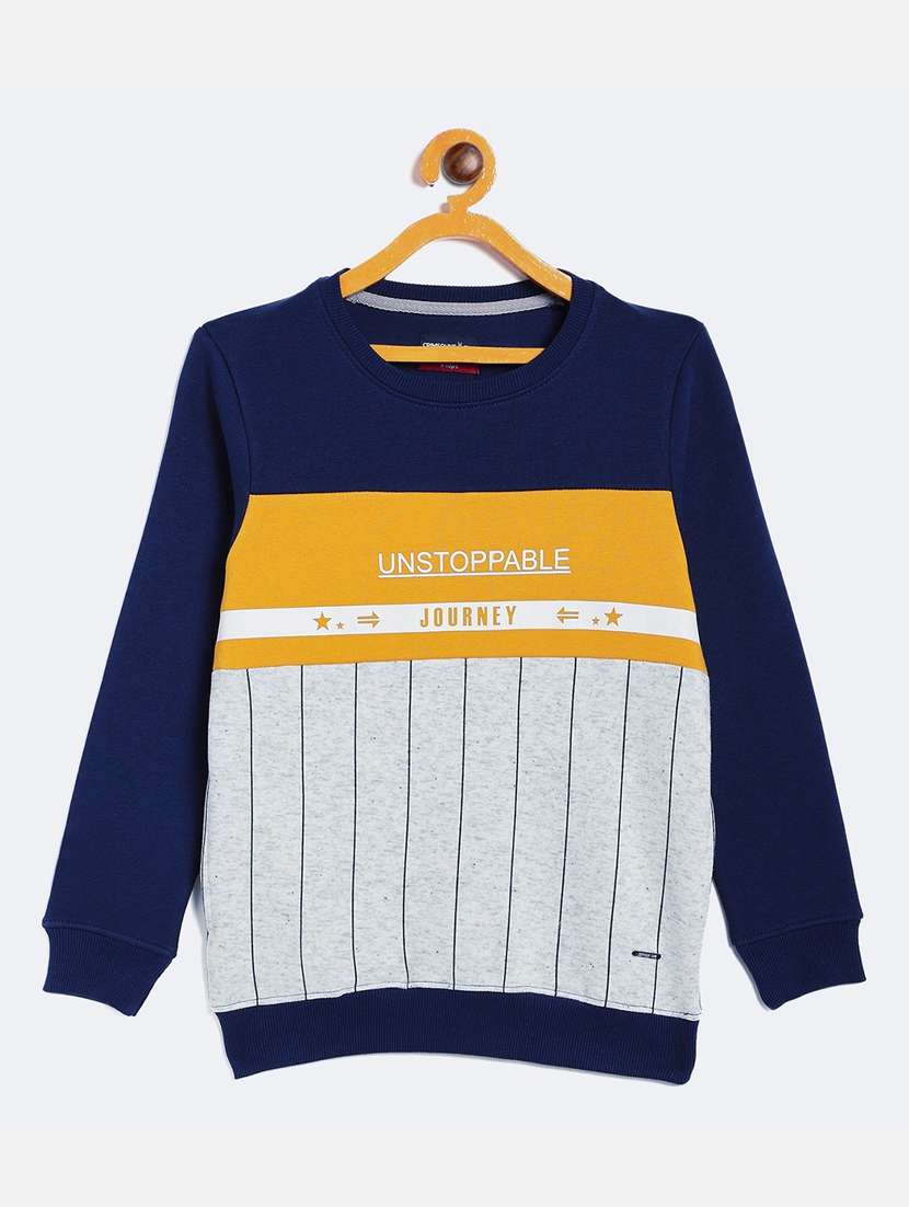 multi colored color block sweatshirt - 20298270 -  Zoom Image - 0