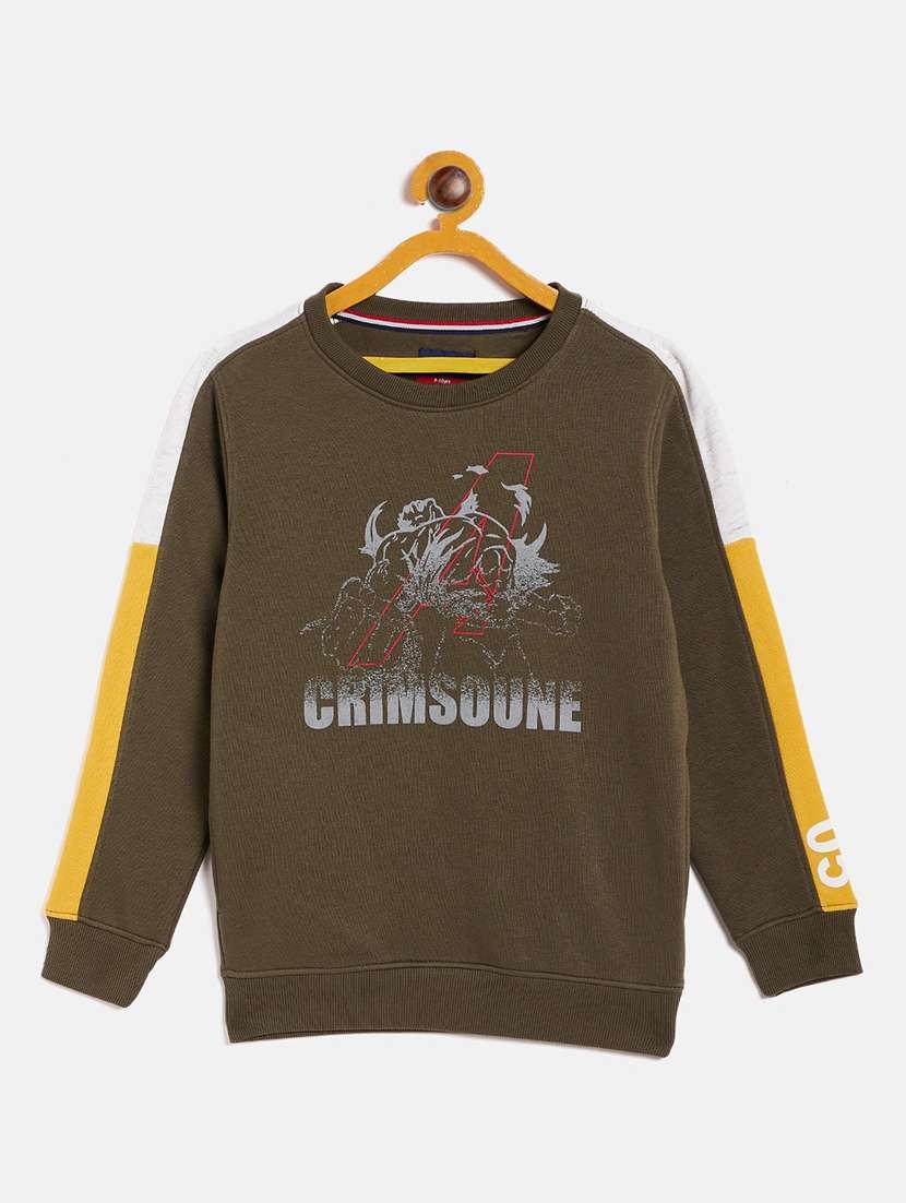 boys round neck graphic hooded sweatshirt