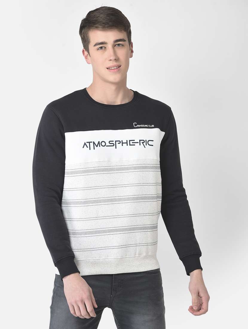 men multi color cotton blend regular sweatshirt - 20298446 -  Zoom Image - 0