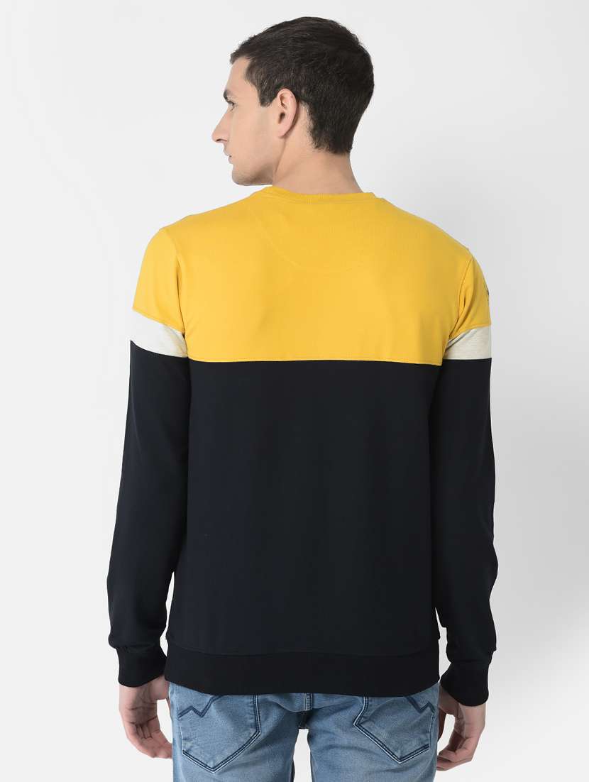 men color block cotton blend regular sweatshirt - 20298503 - Standard Image - 3