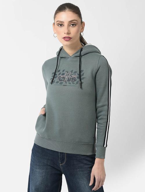 women grey cotton blend regular sweatshirt - 20298758 - Standard Image - 0