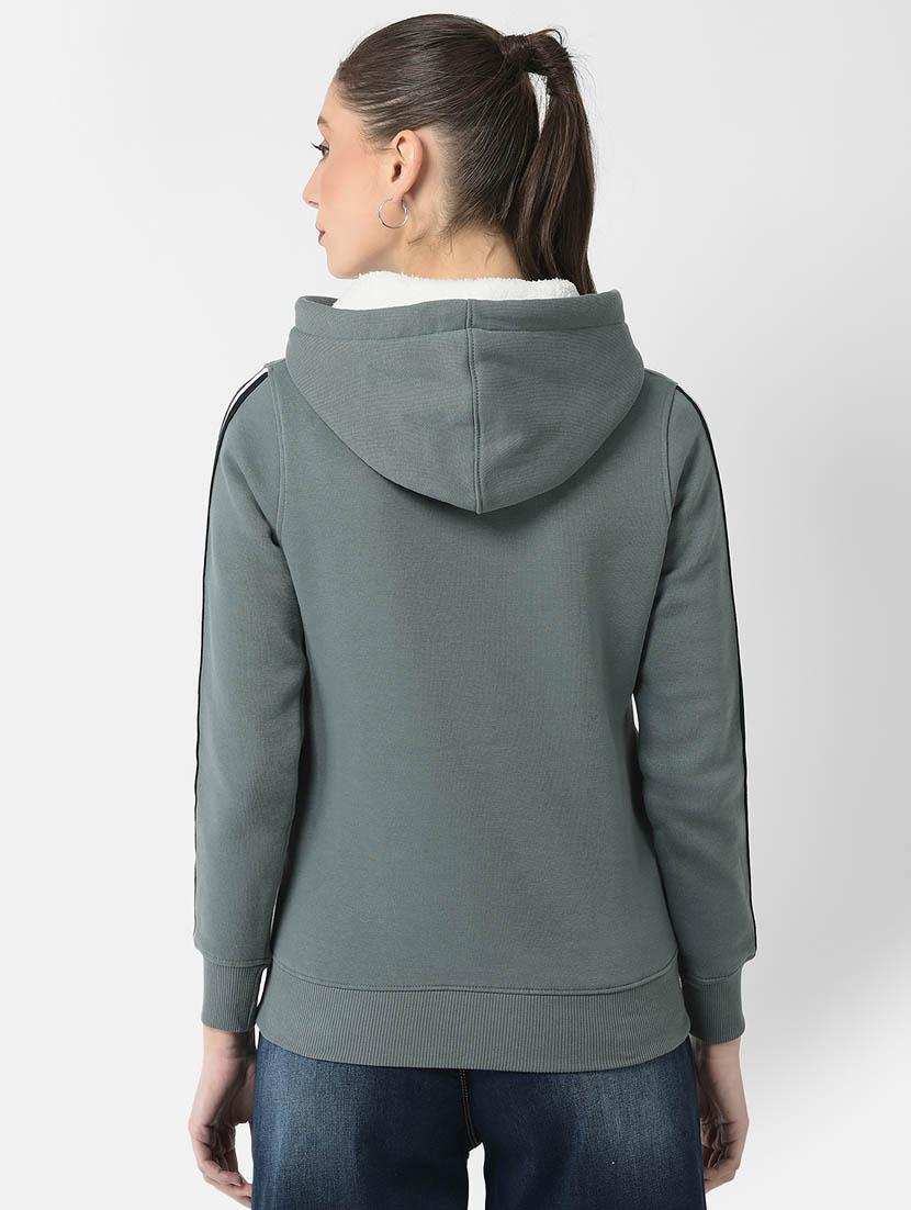 women grey cotton blend regular sweatshirt - 20298758 - Standard Image - 3
