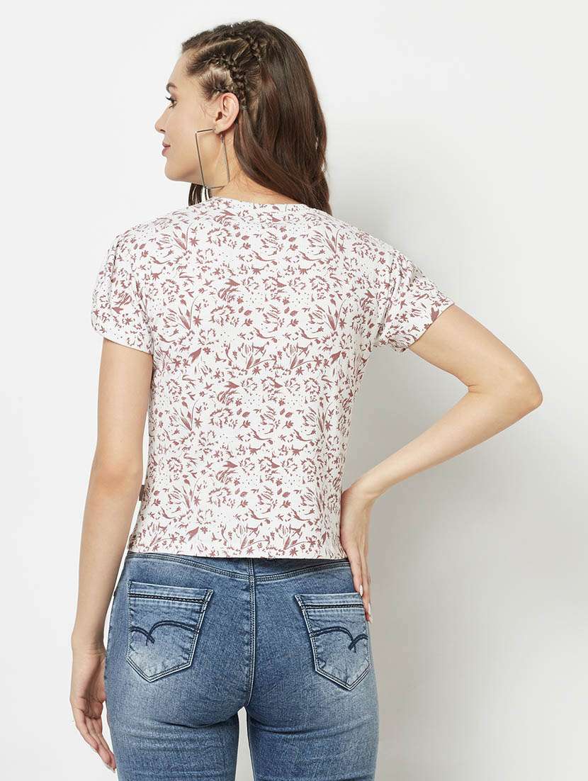 white floral regular t-shirt - 20298803 -  Standard Image - 3