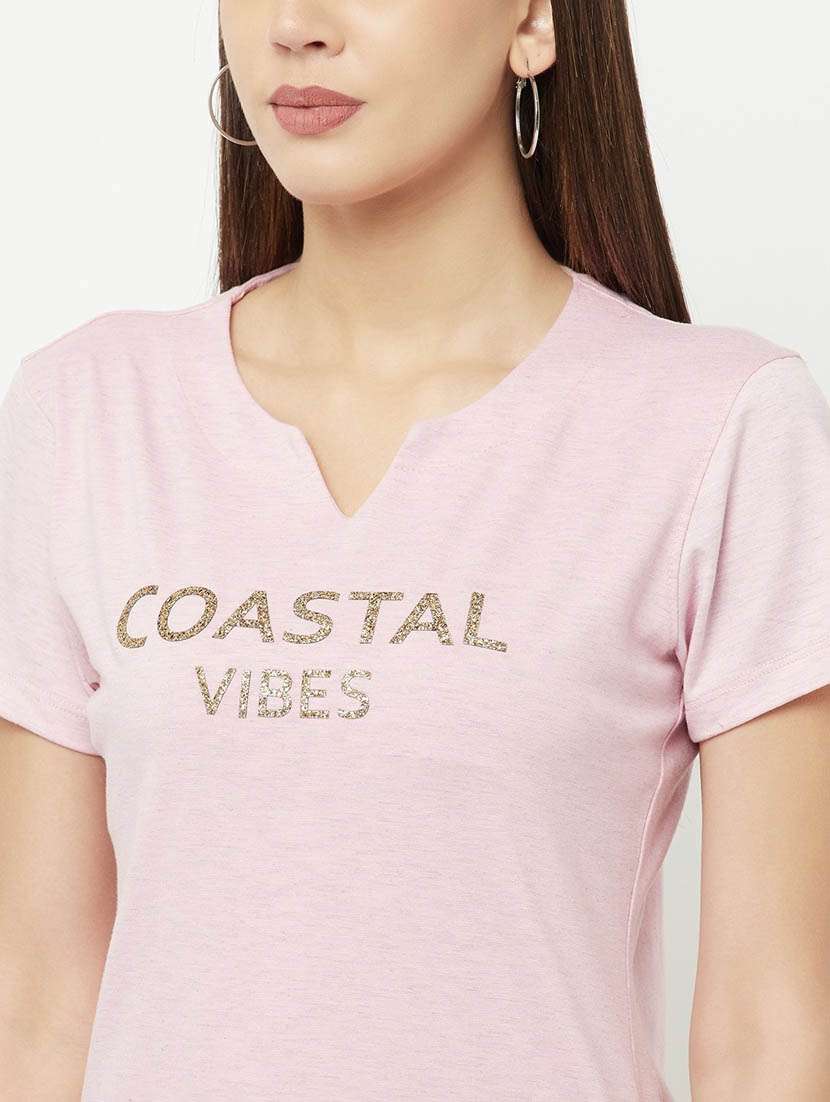 pink typography regular t-shirt - 20298853 -  Standard Image - 5