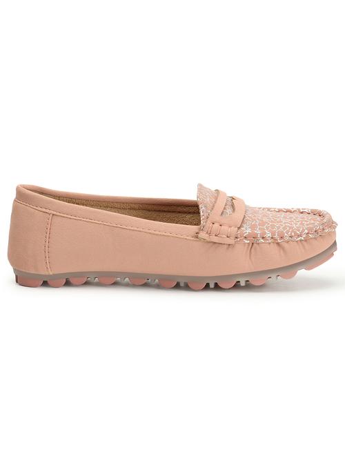 pink synthetic slip on loafers - 20298975 - Standard Image - 0