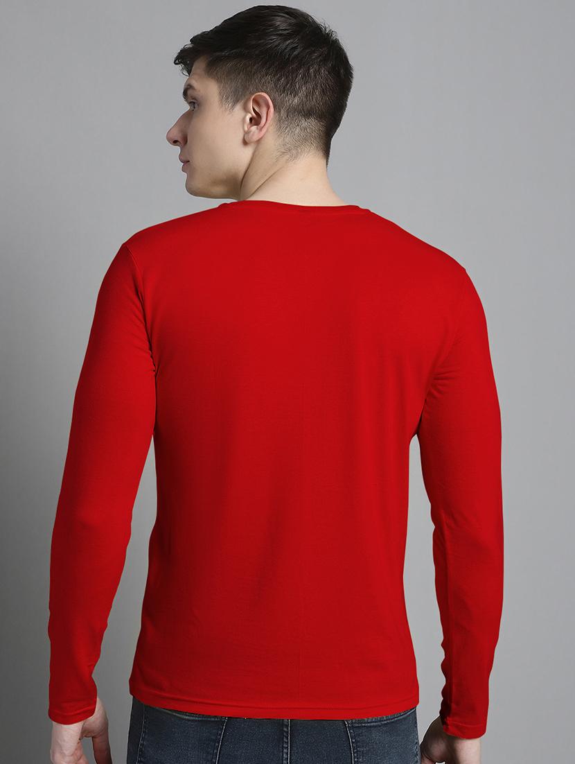 red cotton chest print tshirt - 20299110 - Standard Image - 3