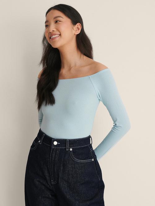 light blue solid long sleeves regular top - 20299533 - Standard Image - 0