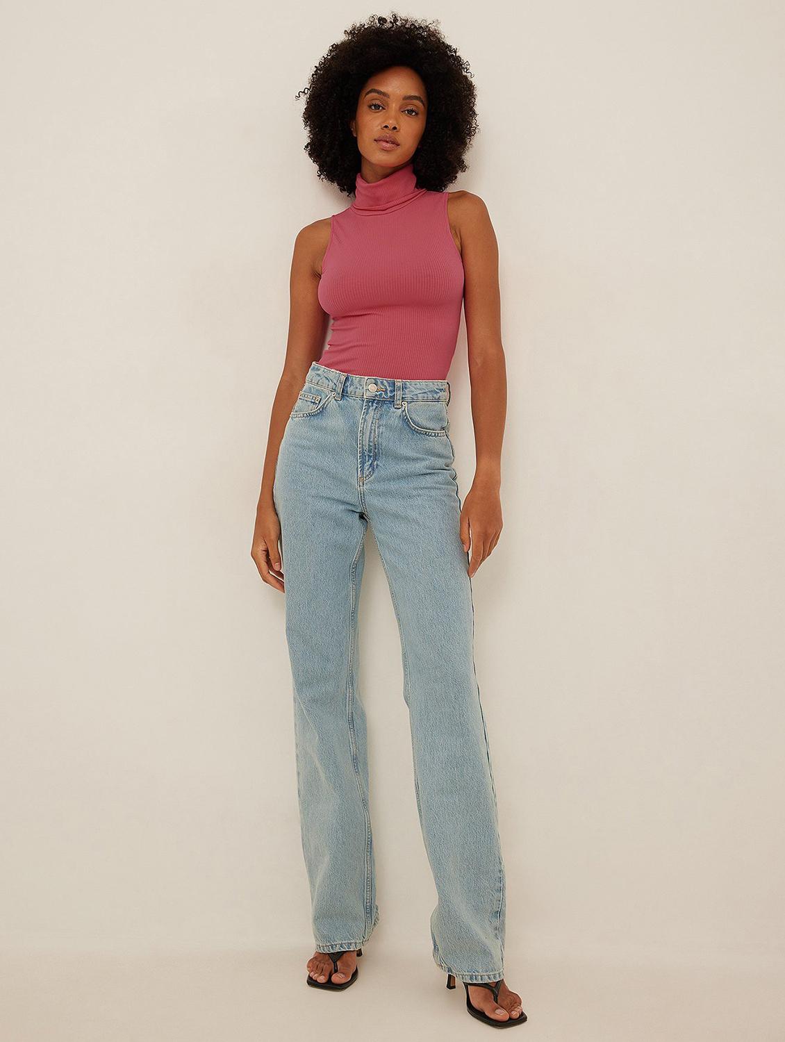 pink solid sleeveless high neck regular top - 20299559 - Standard Image - 3