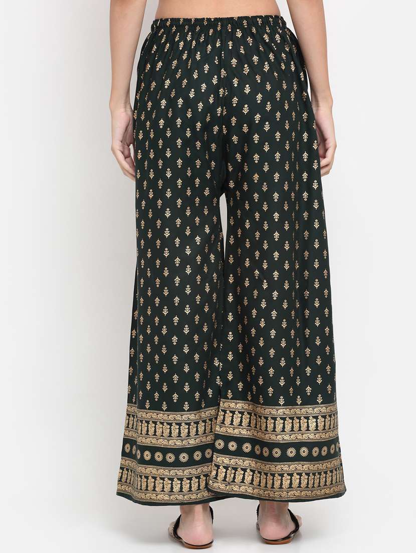 pack of 2 multi colored block print straight palazzo - 20300612 -  Standard Image - 3