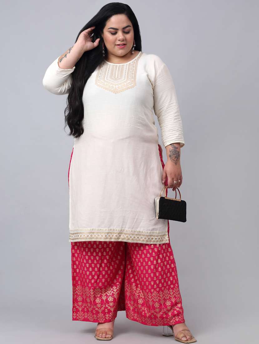 pink printed palazzo - 20300646 -  Standard Image - 3