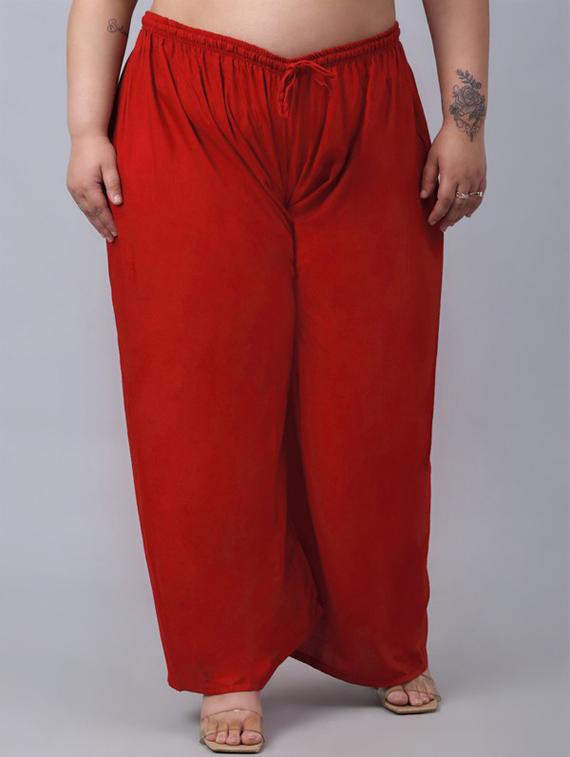 women pack of 2 solid flared palazzos - 20300681 - Standard Image - 5