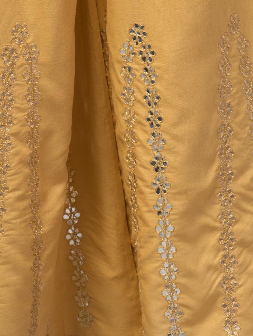 tan solid with work palazzo - 20300707 - Standard Image - 5