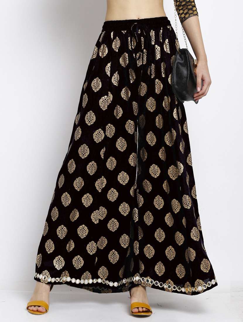 women floral print viscose palazzo