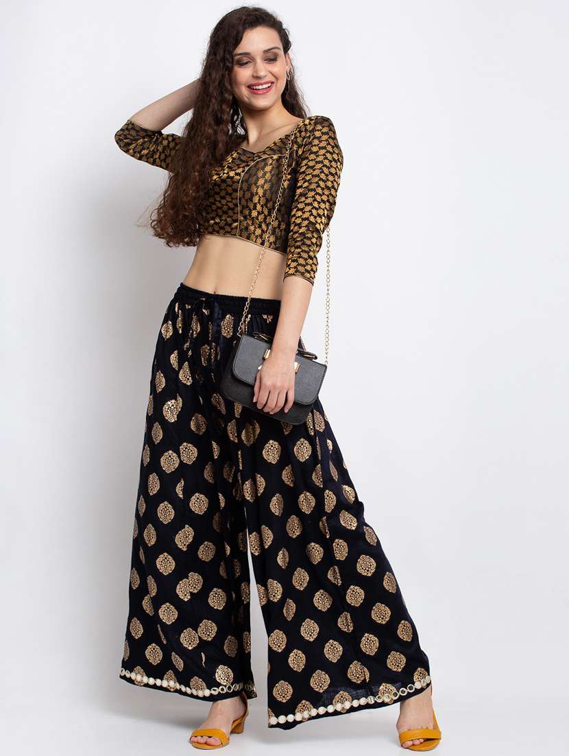 women floral print viscose palazzo - 20300723 -  Standard Image - 3