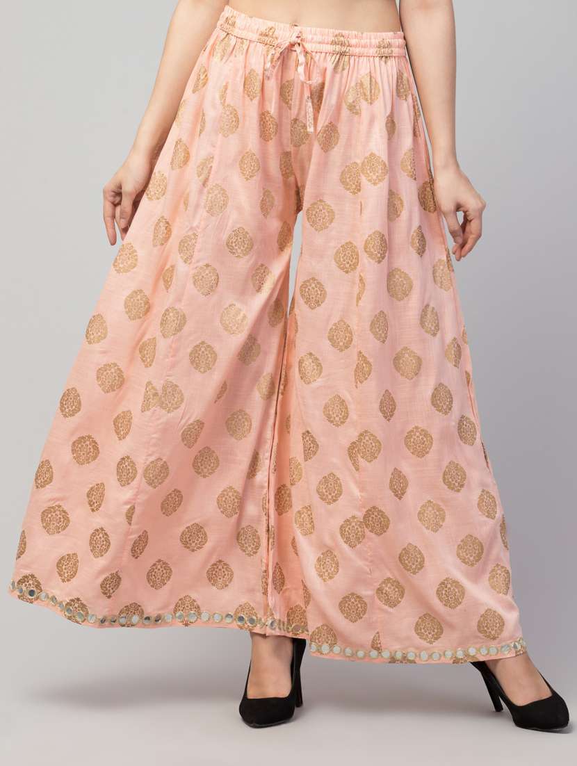 women floral print viscose palazzo