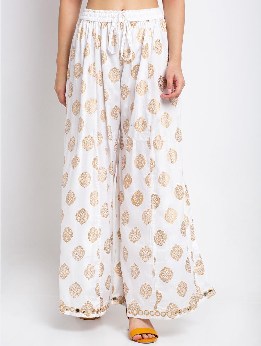 women floral print viscose palazzo - 20300747 - Zoom Image - 0