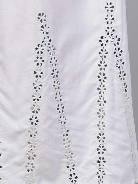 white solid with work palazzo - 20300758 -  Standard Image - 5