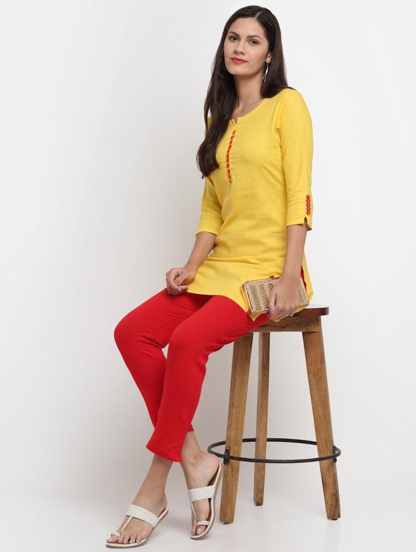 women mid rise solid legging - 20300834 - Standard Image - 3