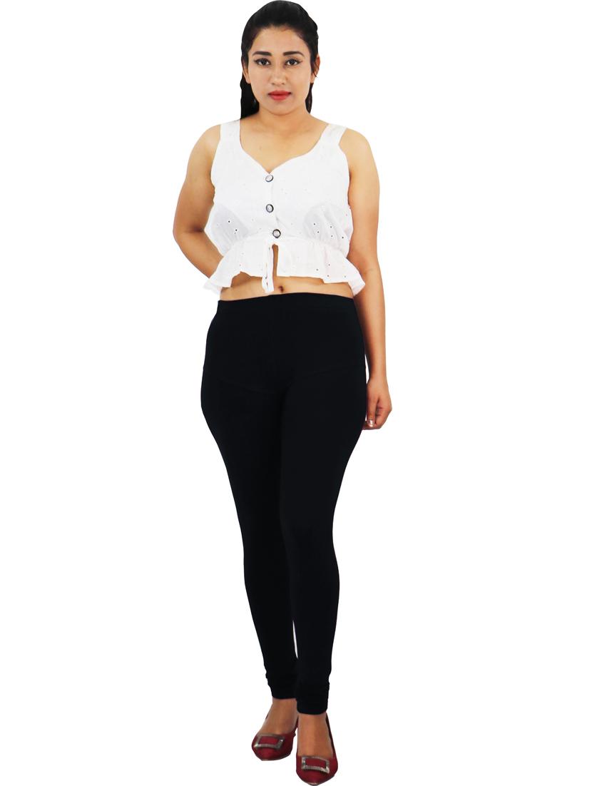 women mid rise solid legging - 20300851 - Standard Image - 3
