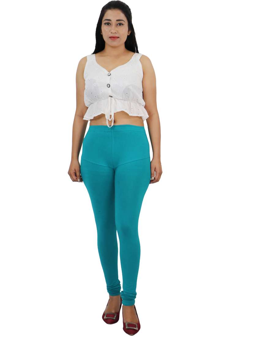 women mid rise solid legging - 20300857 - Standard Image - 3