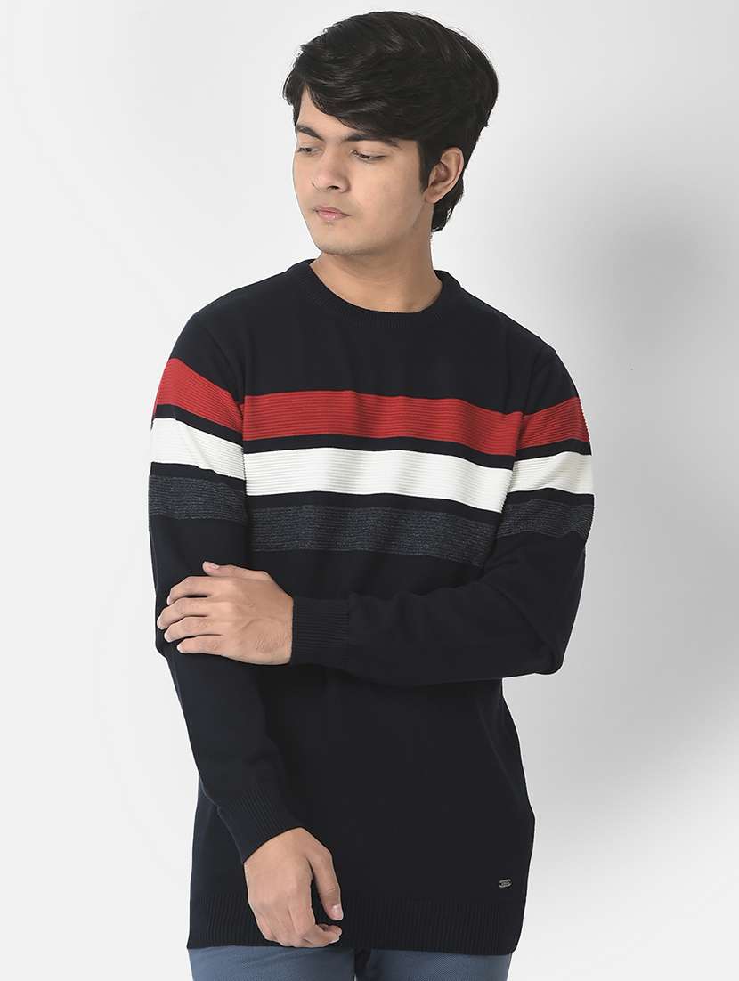 boys round neck color block sweater - 20301286 - Zoom Image - 0