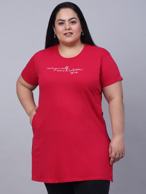 women's chest print crew neck t-shirt - 20301298 - Standard Image - 0